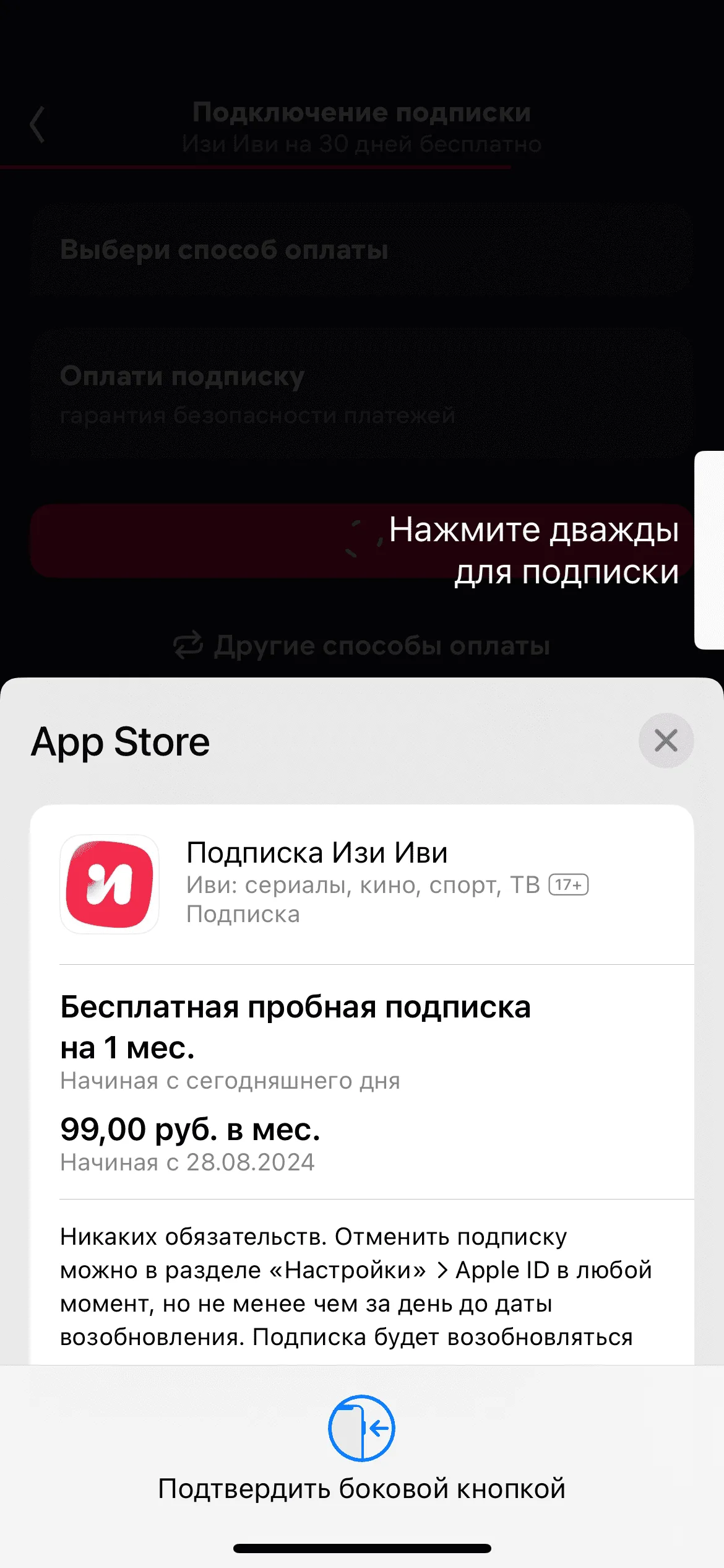 Подписка Изи Иви